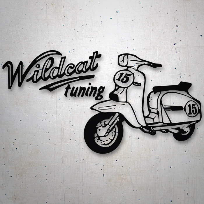 Autocollants: Scooter r&eacute;tro Wildcat Tuning