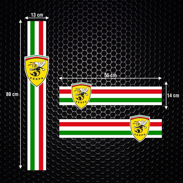 Bandes Vespa drapeau italien 2/2