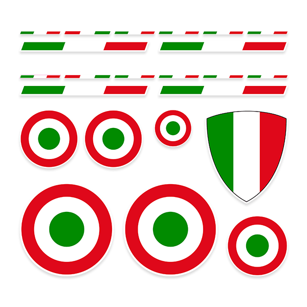 Autocollants: Vespa Italie Drapeaux