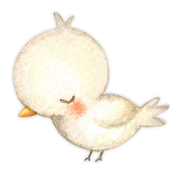 Stickers pour enfants: Mignon oiseau aquarelle