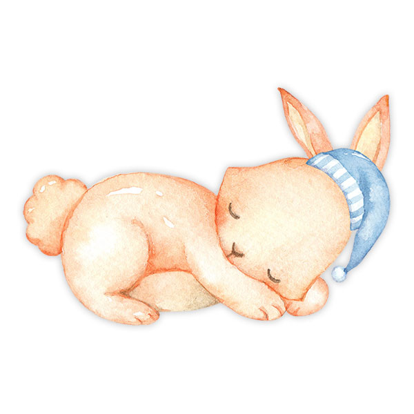 Stickers pour enfants: Lapin couché à l