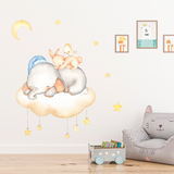 Stickers pour enfants: Kit animaux dormant dans le nuage 3