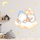 Stickers pour enfants: Kit animaux dormant dans le nuage 5