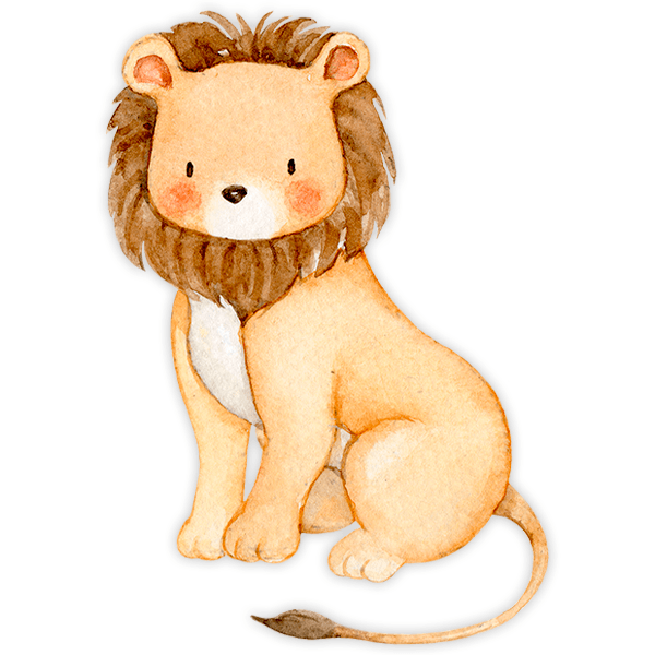 Stickers pour enfants: Aquarelle lion