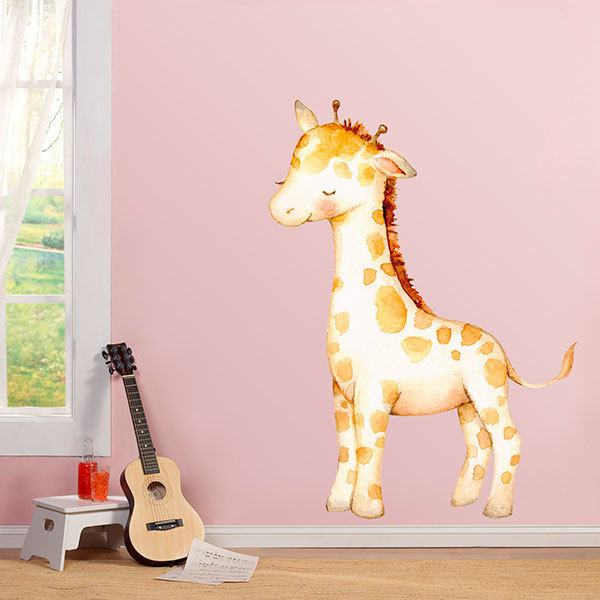 Sticker mural enfant bébé Girafe 052 