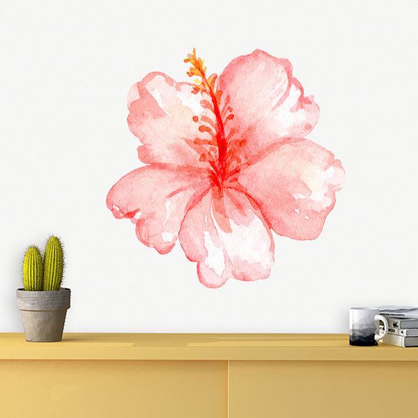 Stickers pour enfants: Aquarelle Hibiscus