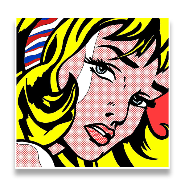 Stickers muraux: Fille, Roy Lichtenstein