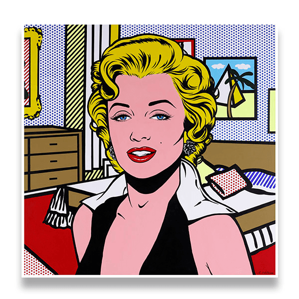 Stickers muraux: Marilyn effet Lichtenstein