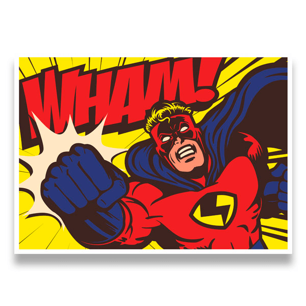 Stickers muraux: Super-héros WHAM!
