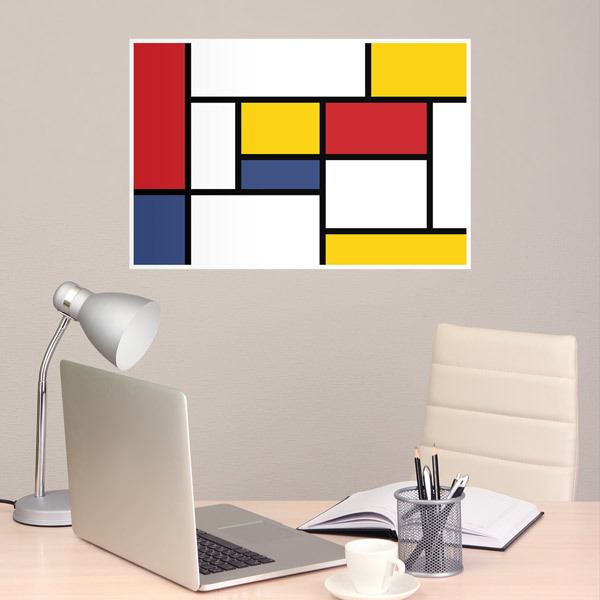 Stickers muraux: Art Mondrian