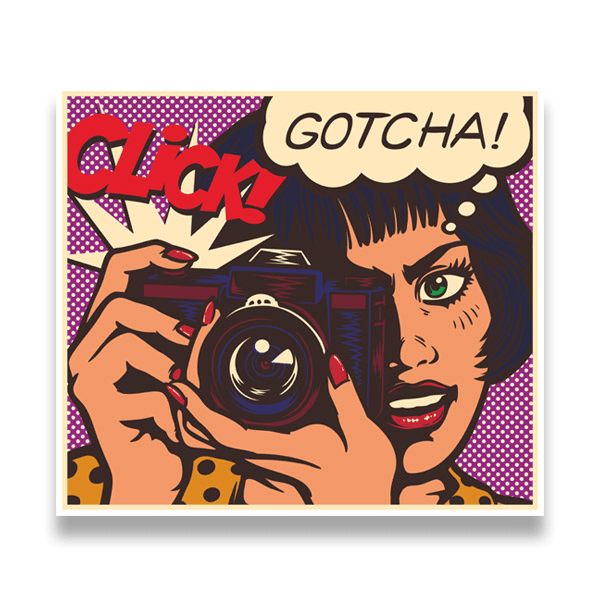 Stickers muraux: Fille gotcha!