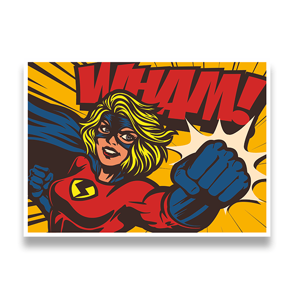 Stickers muraux: Super héroïne Bande dessinée