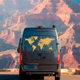 Stickers camping-car: Carte de silhouette Mundi Low 11