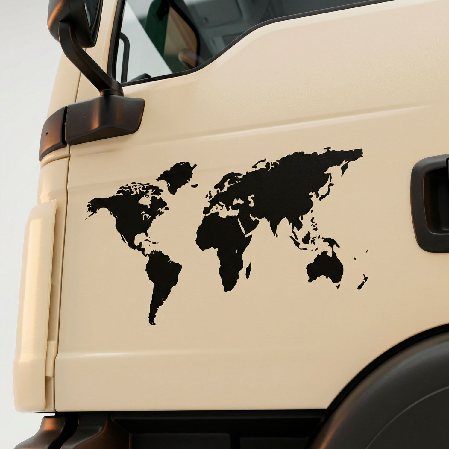 Stickers camping-car: Carte de silhouette Mundi Low