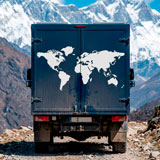 Stickers camping-car: Carte de silhouette Mundi Low 27