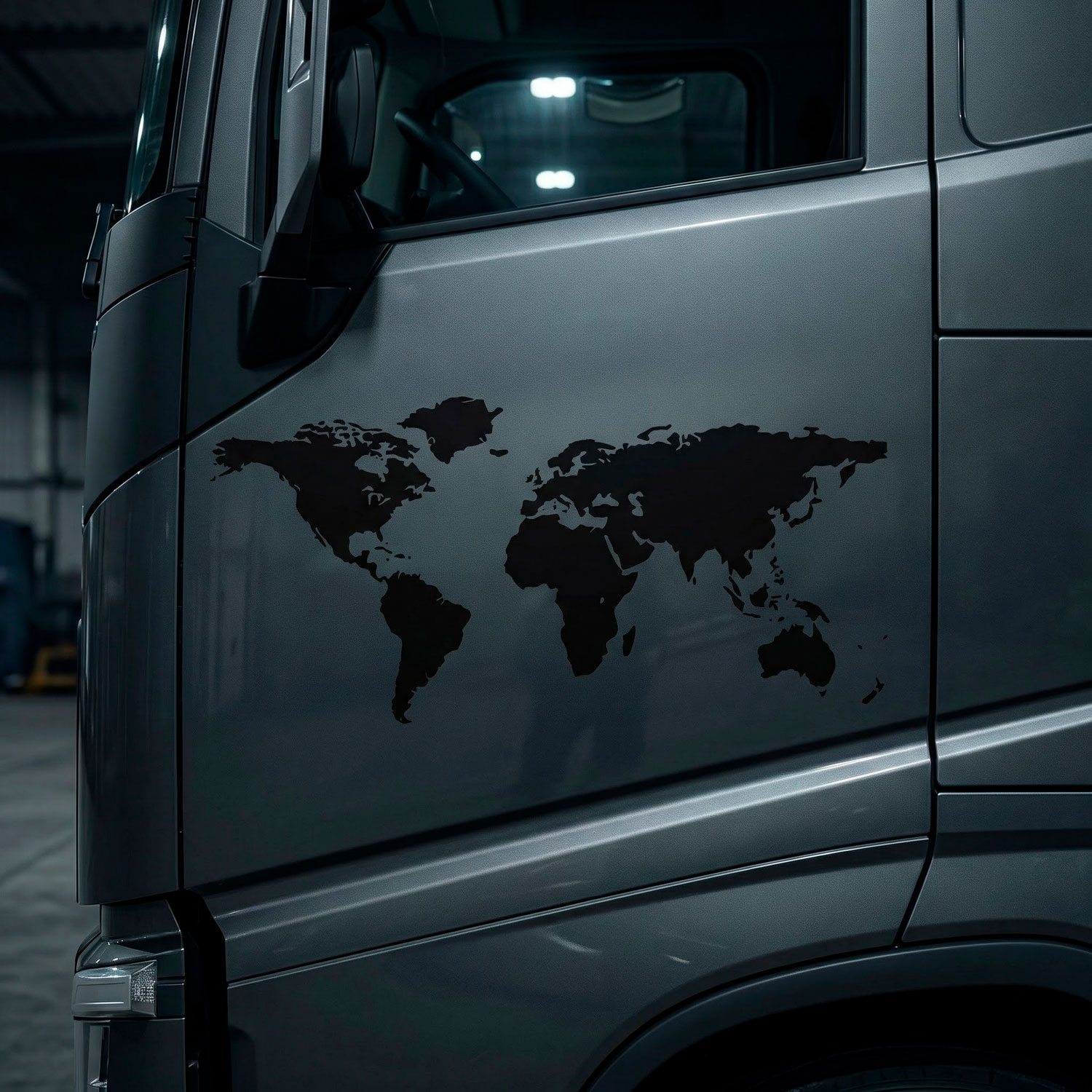 Stickers camping-car: Carte de silhouette Mundi Low