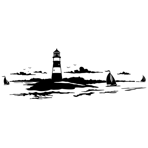 Stickers camping-car: Phare maritime de Skyline