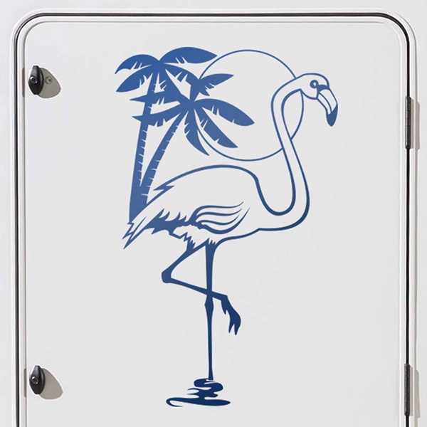 Stickers camping-car: Flamants