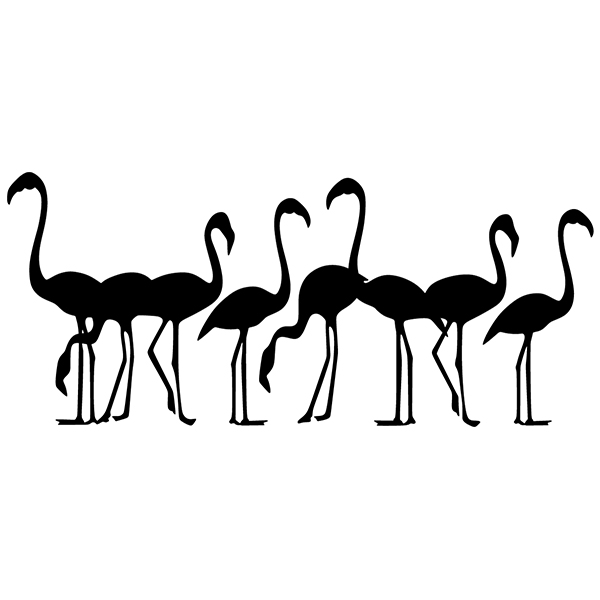 Stickers camping-car: Troupeau de Flamants