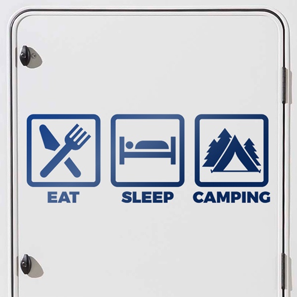 Stickers camping-car: Icônes de camping