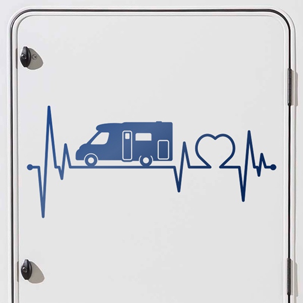 Stickers camping-car: Électrocardiogramme de camping-car
