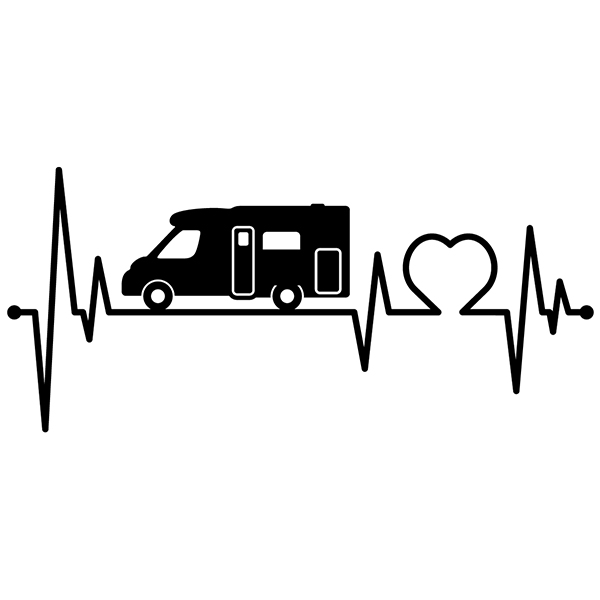 Autocollants: Électrocardiogramme de camping-car