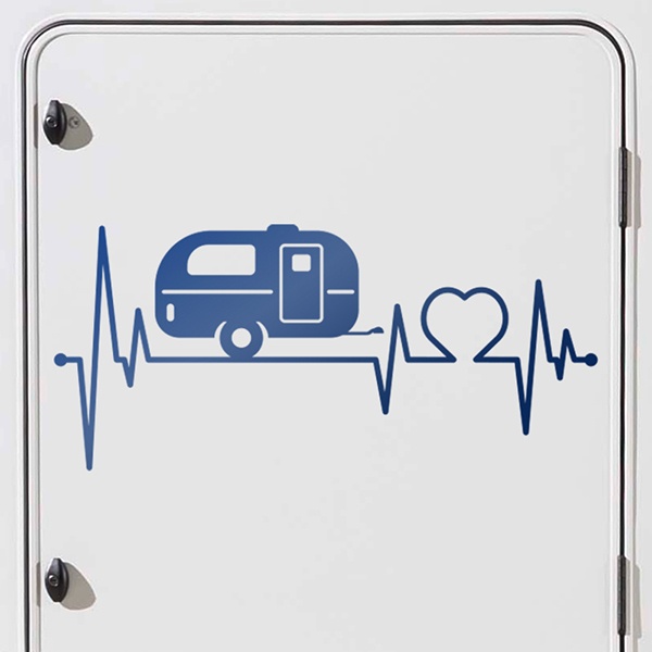 Stickers camping-car: Électrocardiogramme de la caravane