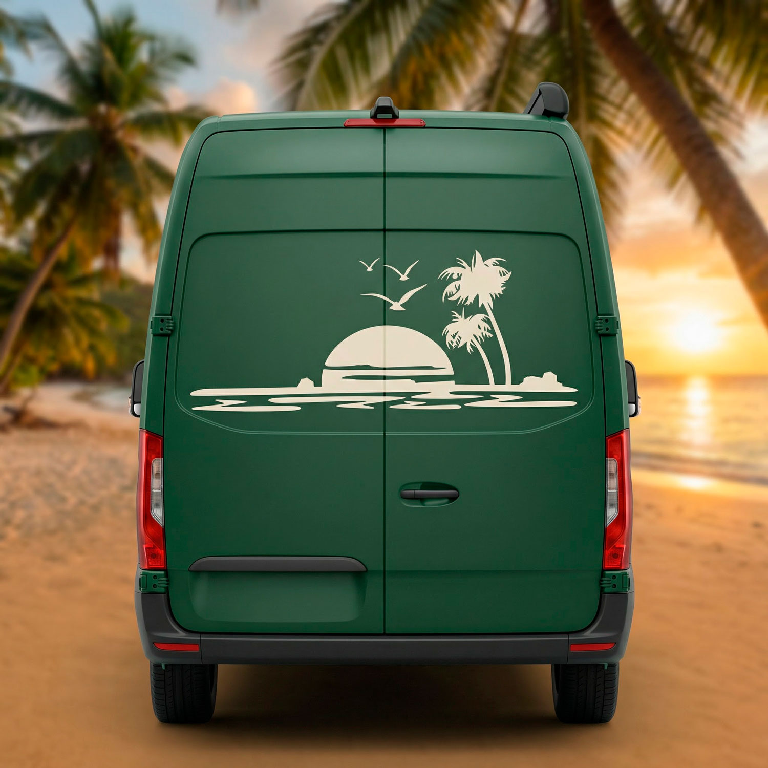 Stickers camping-car: Plage paradisiaque