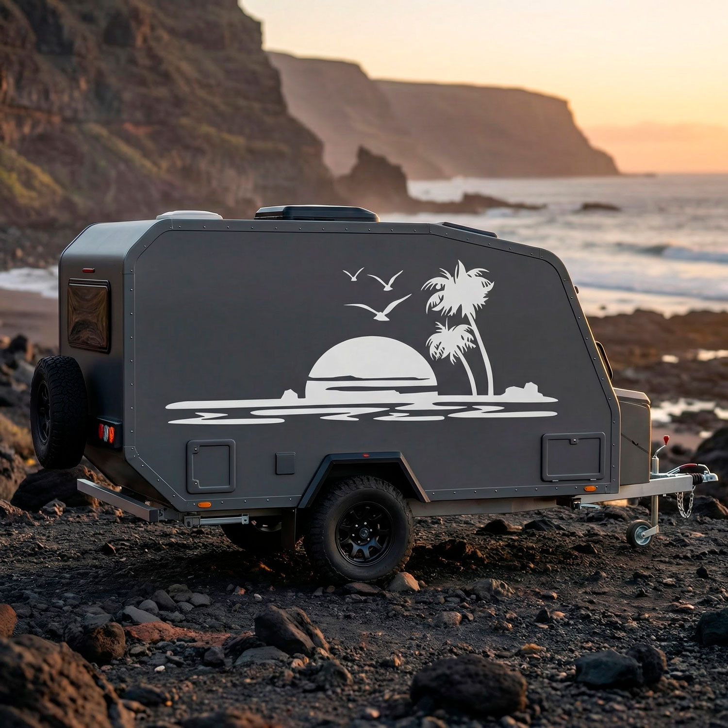 Stickers camping-car: Plage paradisiaque