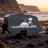Stickers camping-car: Plage paradisiaque 12