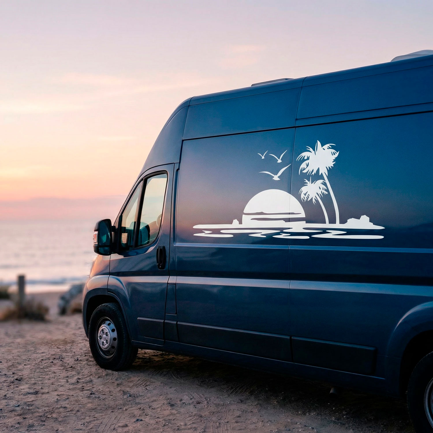 Stickers camping-car: Plage paradisiaque