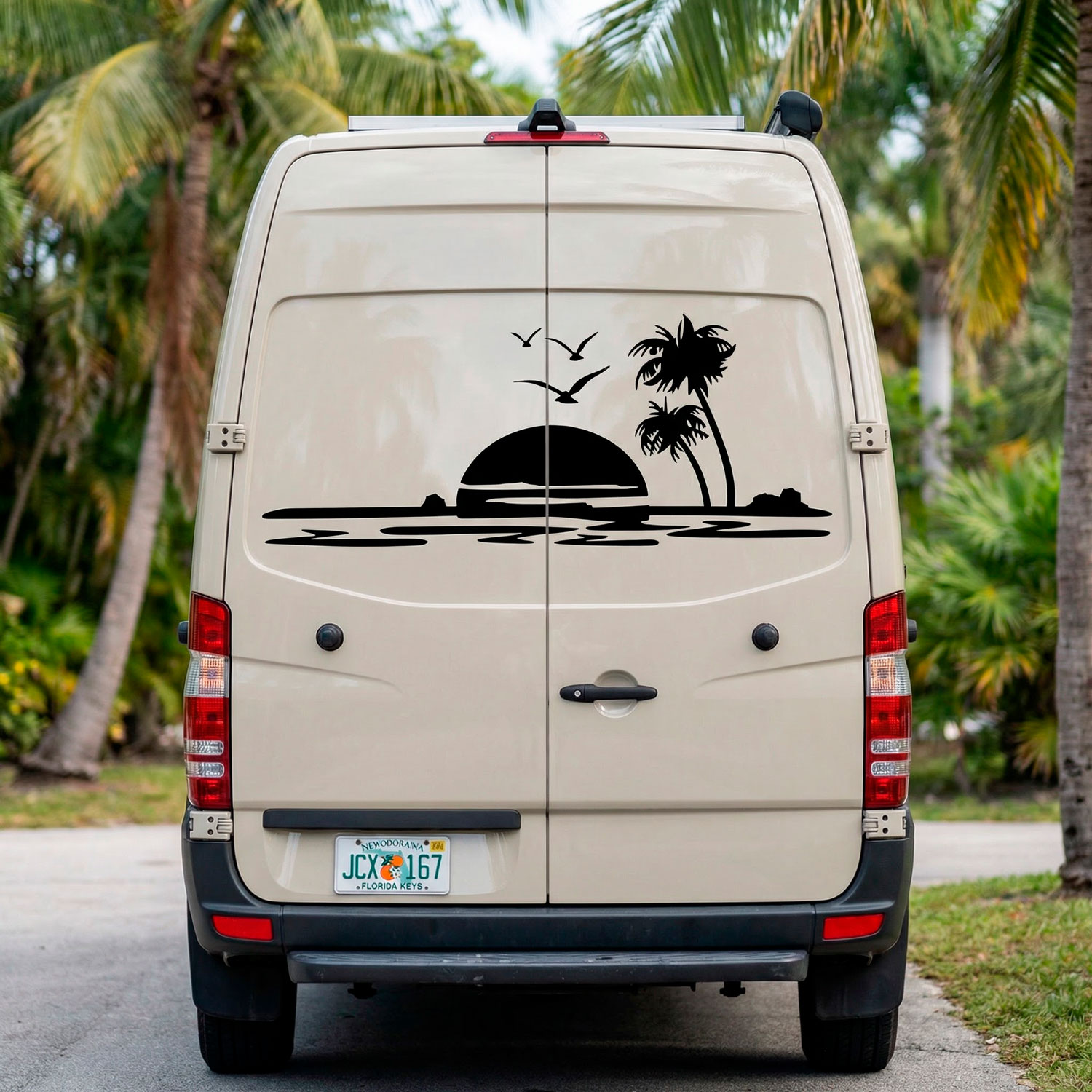 Stickers camping-car: Plage paradisiaque