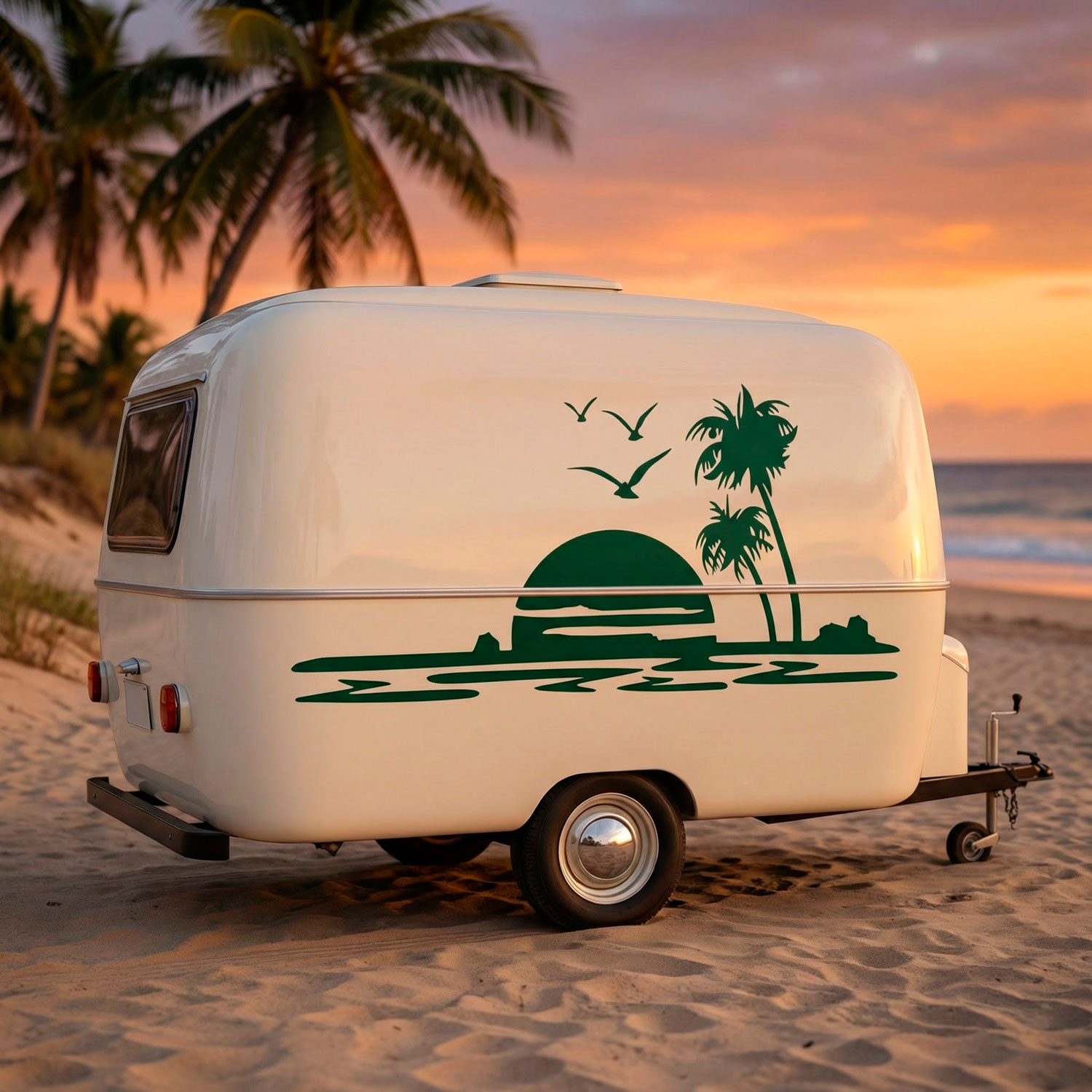 Stickers camping-car: Plage paradisiaque