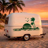 Stickers camping-car: Plage paradisiaque 4