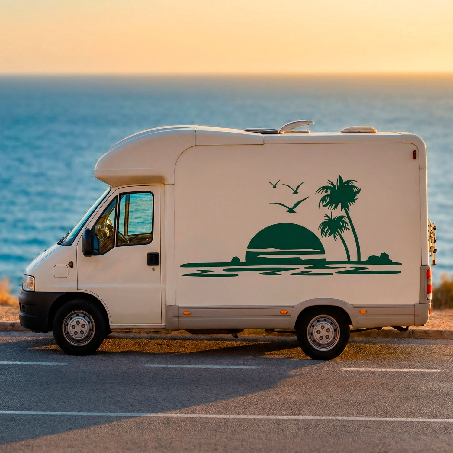 Stickers camping-car: Plage paradisiaque