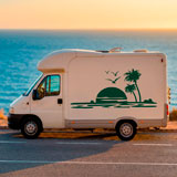 Stickers camping-car: Plage paradisiaque 6