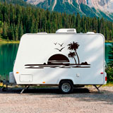 Stickers camping-car: Plage paradisiaque 10