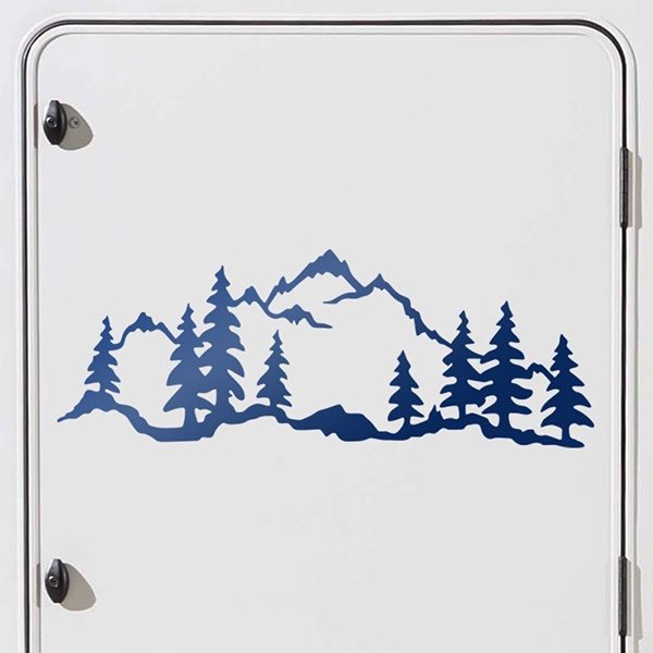 Stickers camping-car: Forêt de montagne