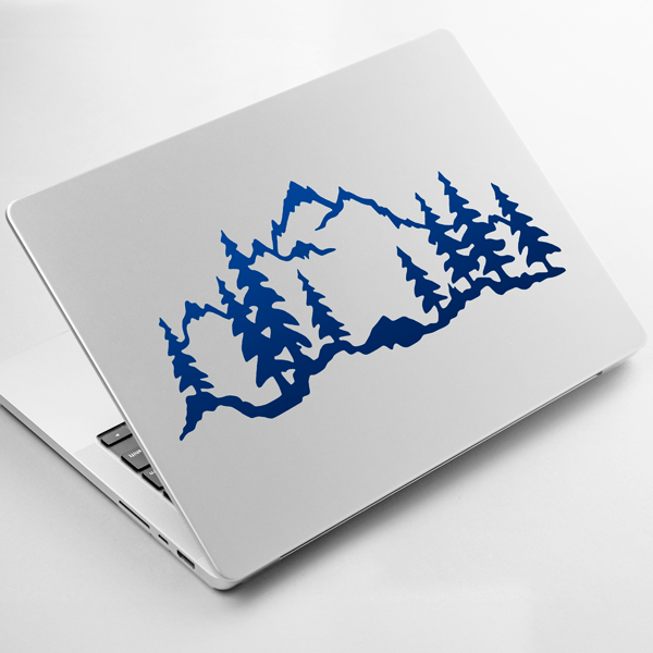 Stickers camping-car: Forêt de montagne