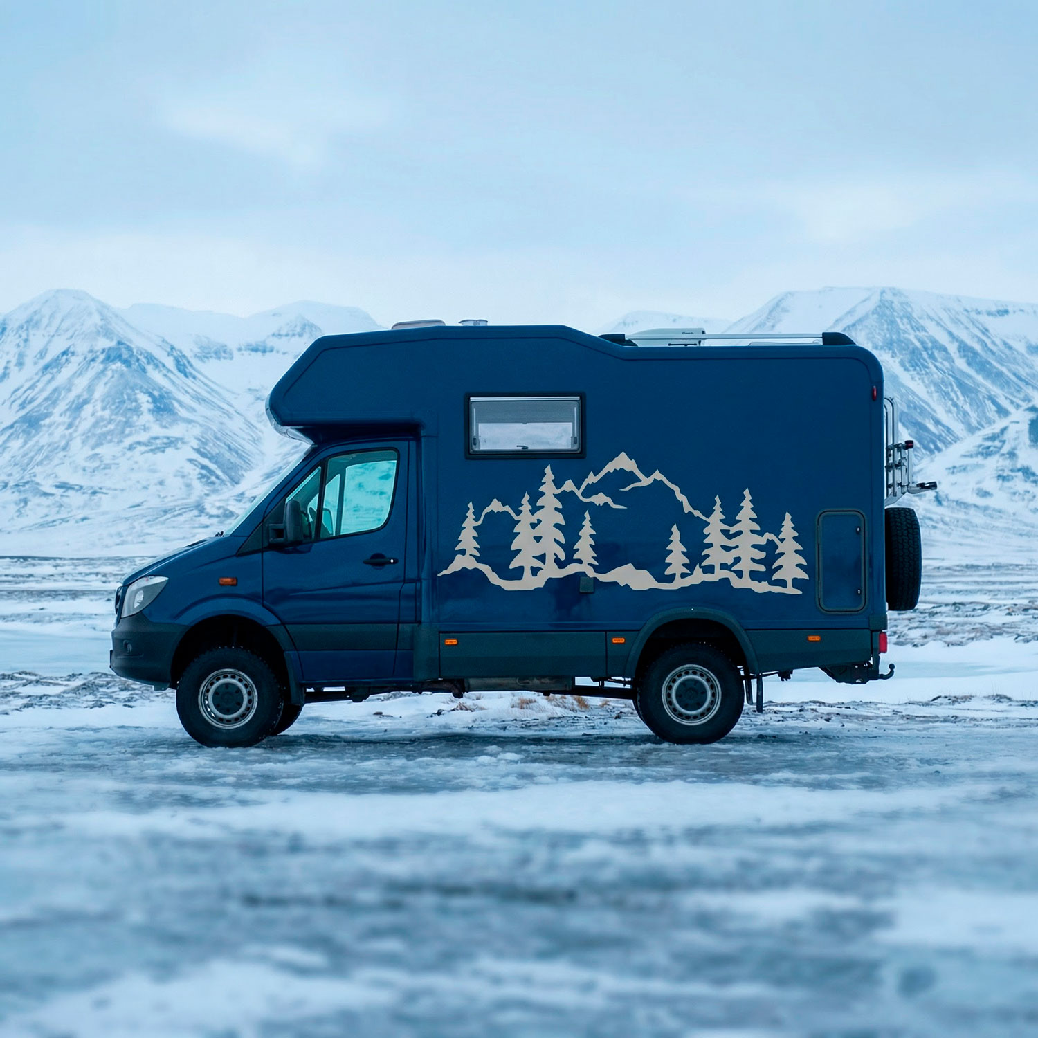 Stickers camping-car: For&ecirc;t de montagne