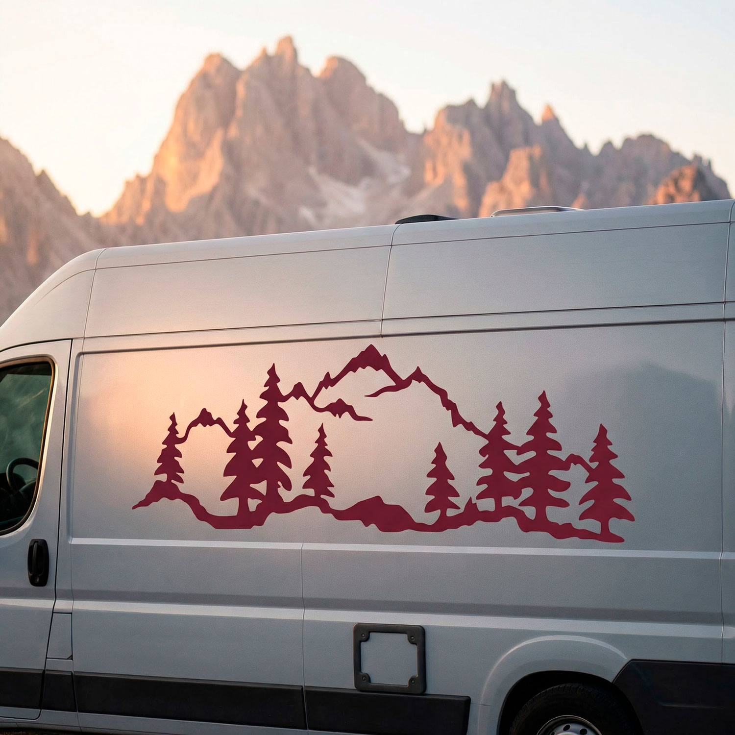 Stickers camping-car: For&ecirc;t de montagne
