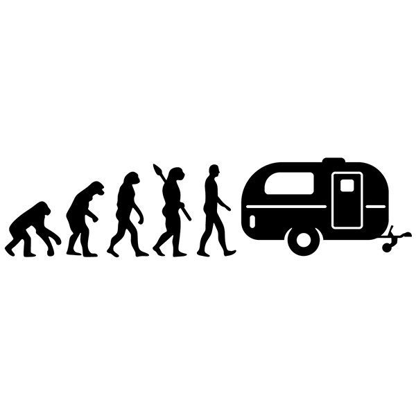 Stickers camping-car: Evolution Caravane