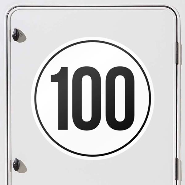 Autocollants: Vitesse 100 km/h