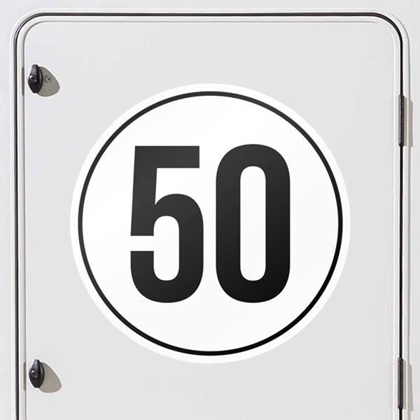 Autocollants: Vitesse 50 km/h