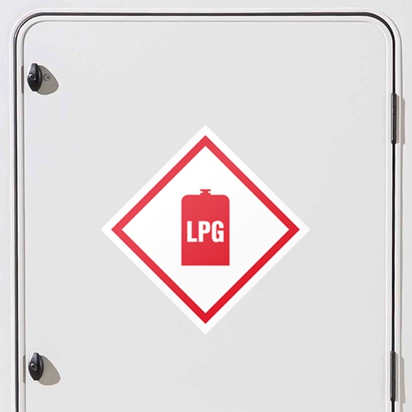 Autocollants: Symboles Danger LPG