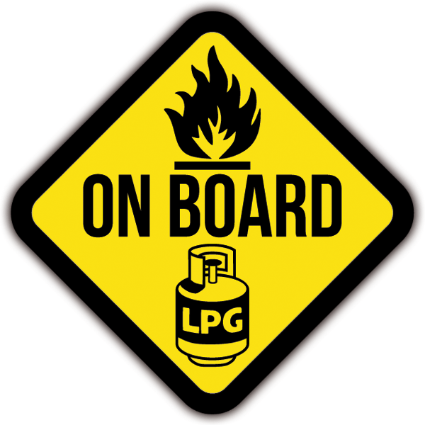 Stickers camping-car: Symboles LPG à bord