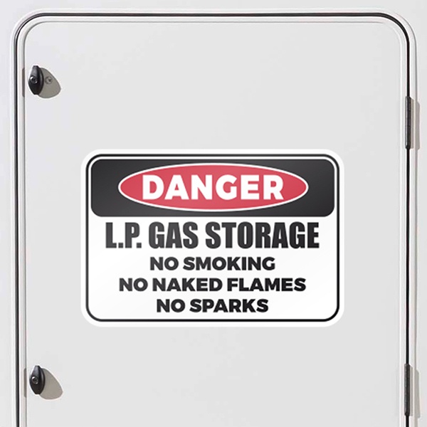 Stickers camping-car: DANGER - LP GAS Storage