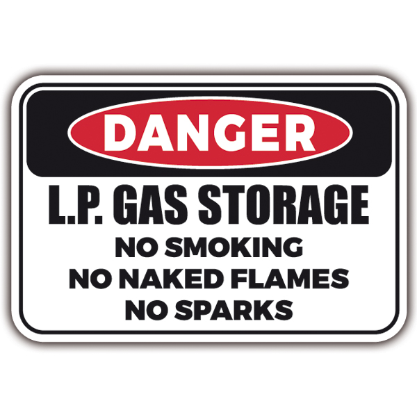 Stickers camping-car: DANGER - LP GAS Storage