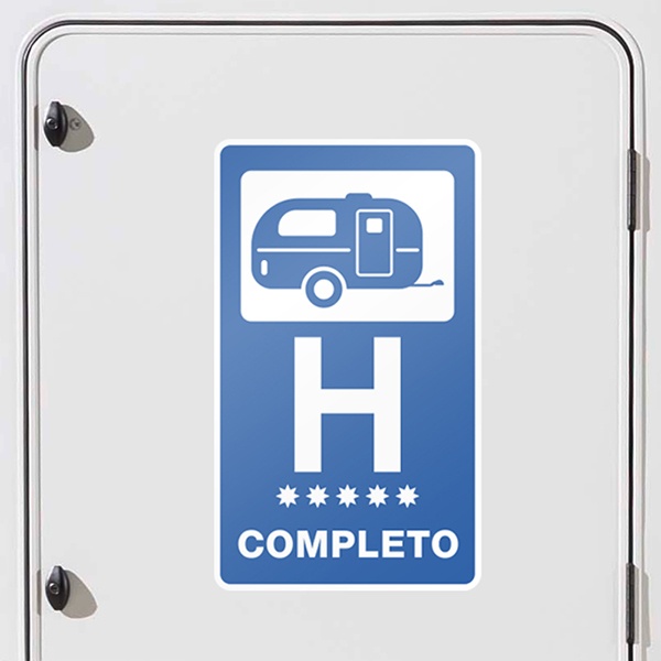 Stickers camping-car: Hôtel complet
