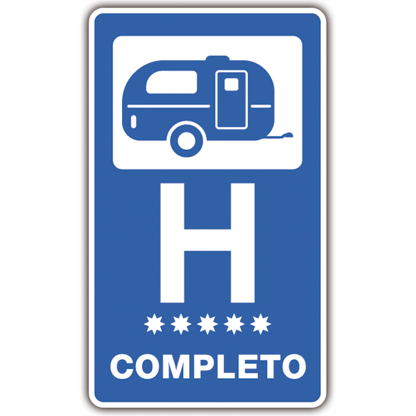 Stickers camping-car: Hôtel complet